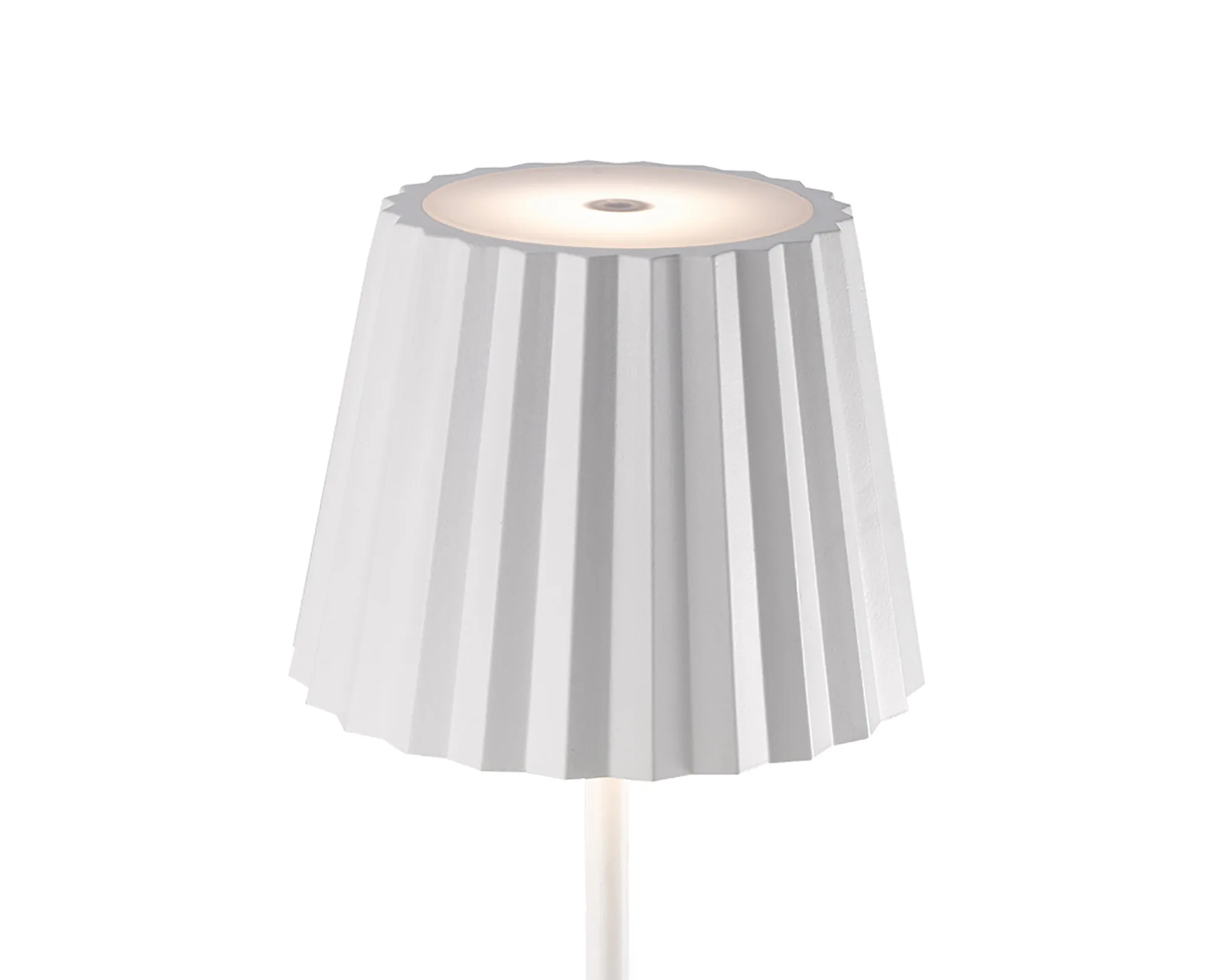 K2 Rechargeable Battery Operated Floor Lamp, 2.2W LED, 3000K, 188lm, IP54, USB Charging Cable Included, White, 3yrs Warranty M7100  Mantra Fusion K2 Cordless